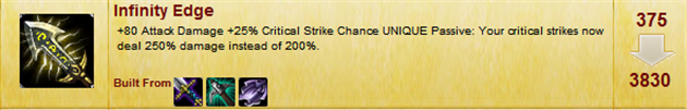 Infinity Edge item stats
