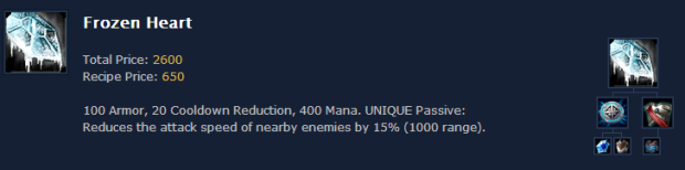 Frozen Heart item stats